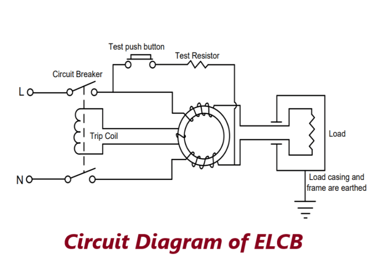 ELCB-Earth Leakage Circuit Breaker circuit diagram