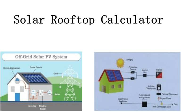 Solar rooftop Calculator